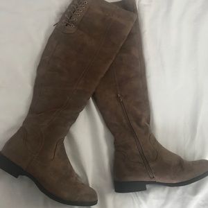 Suede Knee high boots